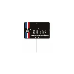 Étiquette prix à pique et à tournette "Ruban Bleu Blanc Rouge" 10,5 x 7 cm - par 10