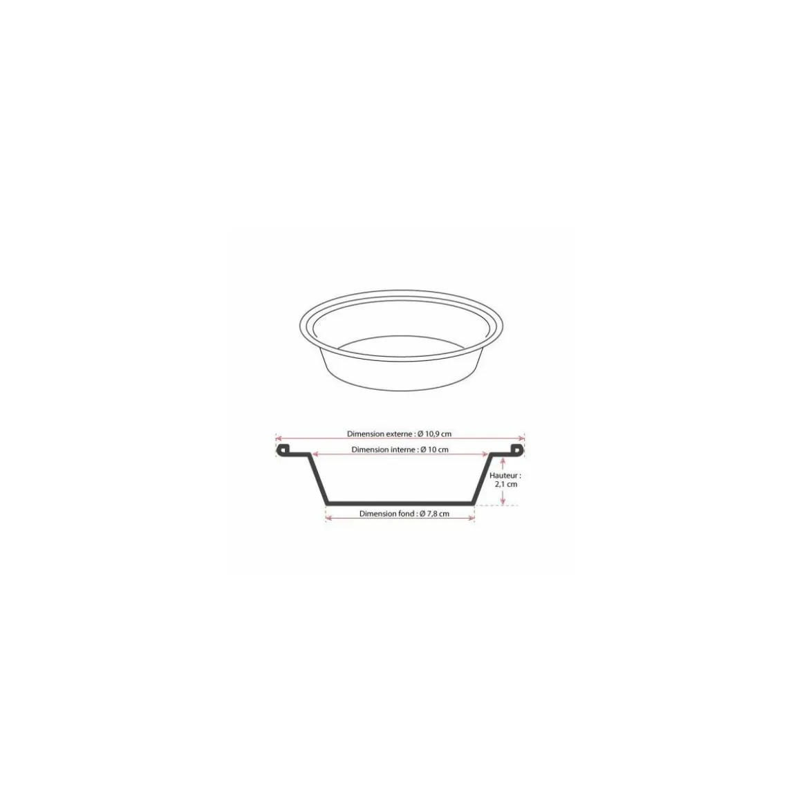 Tourtière aluminium TO 109 14,5 cl - par 100