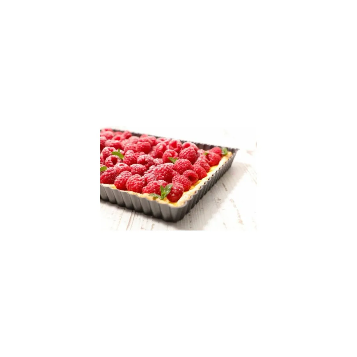 Tourtière cannelée carrée à fond amovible antiadhérent 23 cm