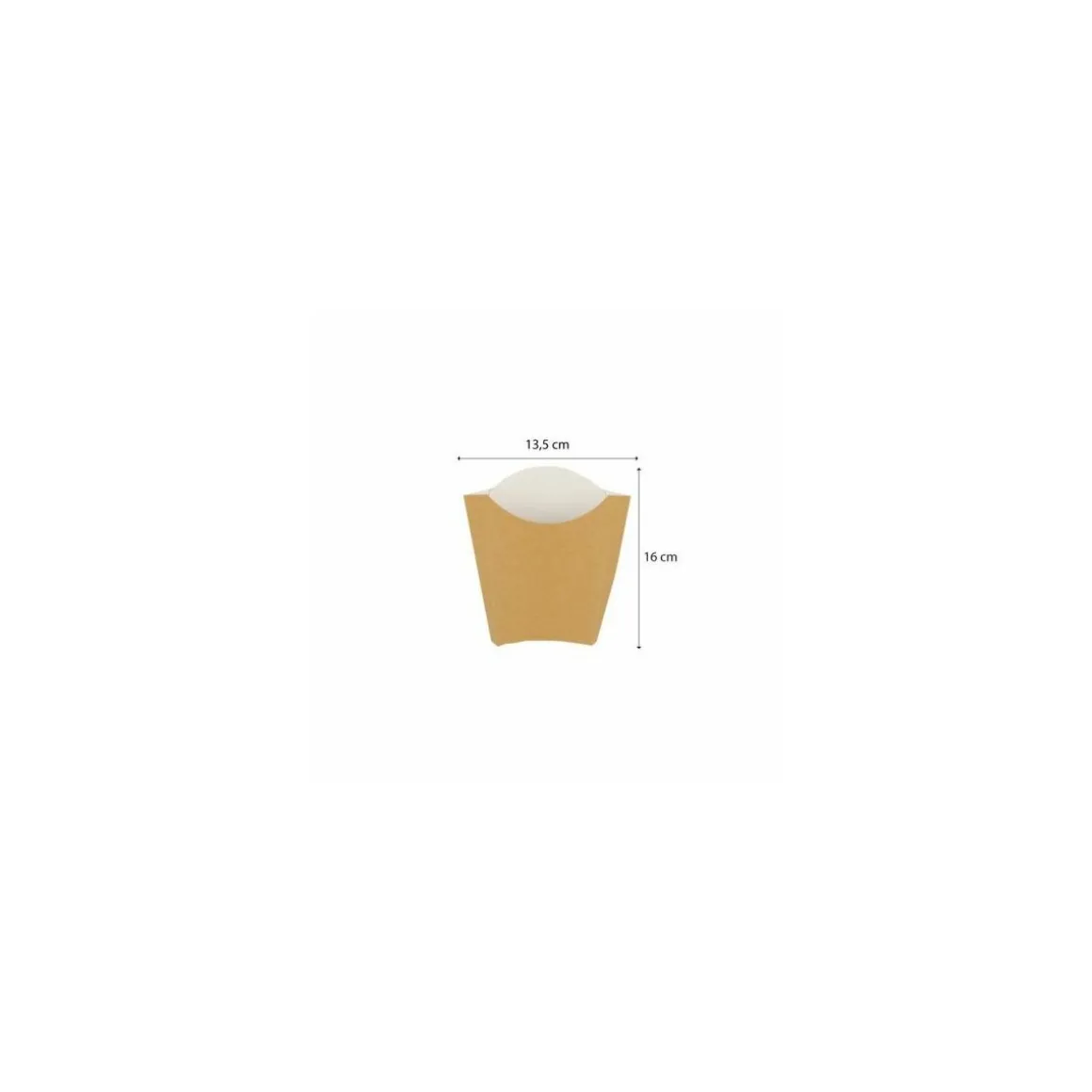 Étui à frites kraft brun 165 ml - par 200