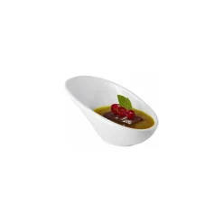 Verrine penchée mélamine blanche 4 cl 6 x 11,5 x 5,5 cm - par 24