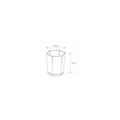 Verrine plastique hexagonale transparente 50 ml - par 60