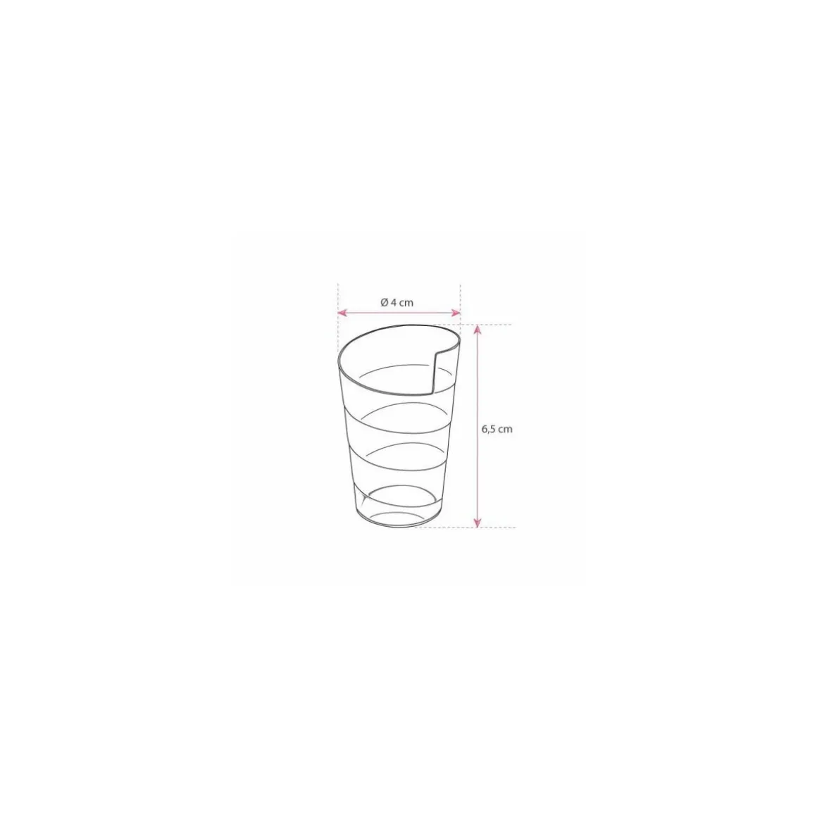 Verrine transparente 55 ml effet ruban- par 24