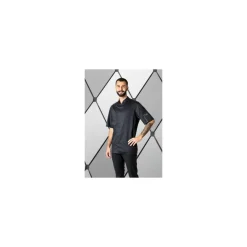 Veste de cuisine manches courtes Benak maille 37.5 noir T2