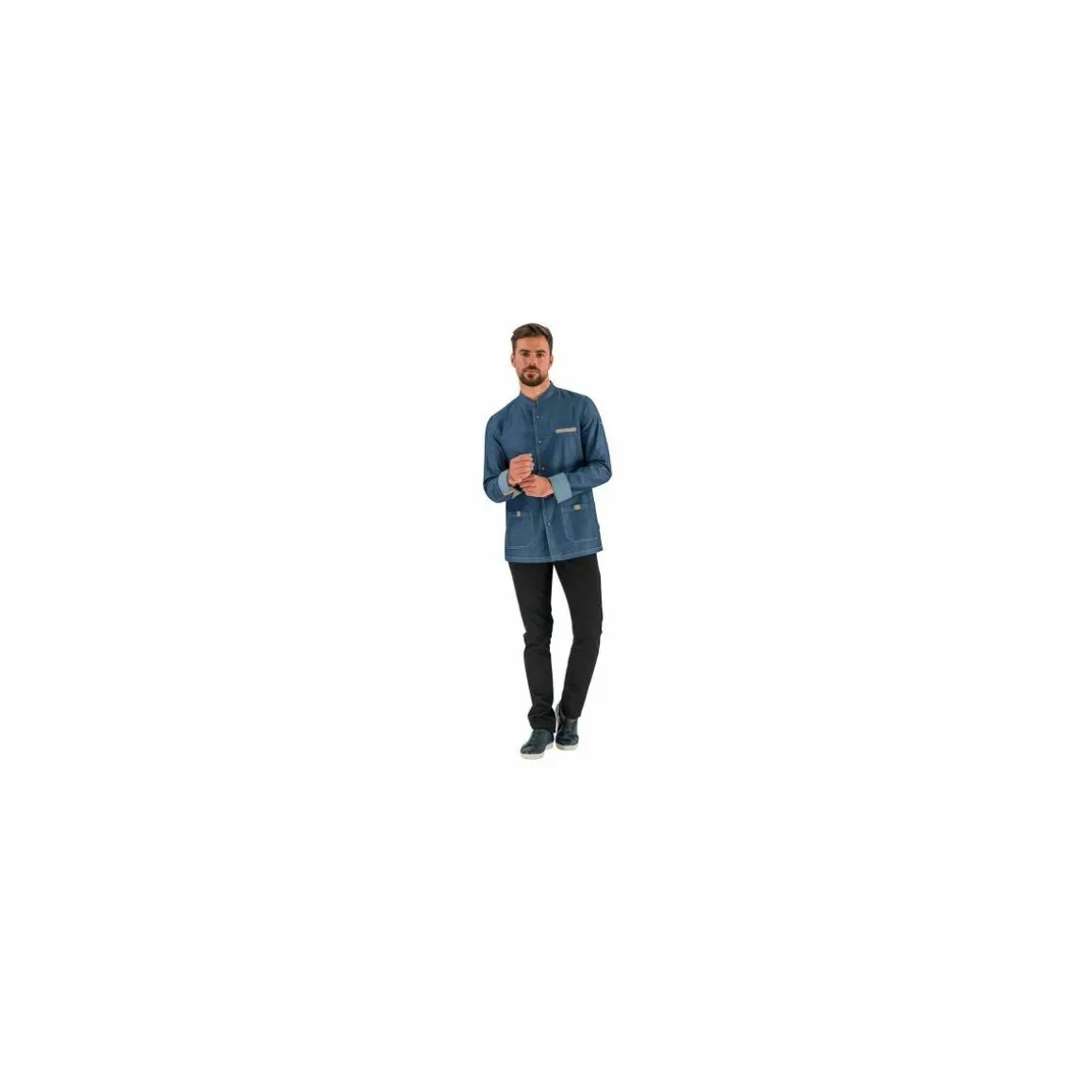 Veste de cuisine manches longues Mirbel look Denim T4