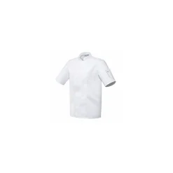 Veste de cuisine Robur manche courtes Nero blanche T5