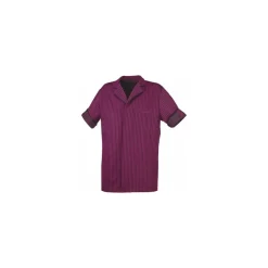 Veste Henri manches longues noire rayé bordeaux M