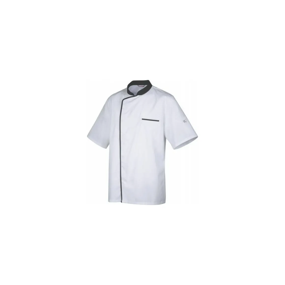 Veste polycoton manches courtes Energy blanc et noir T3