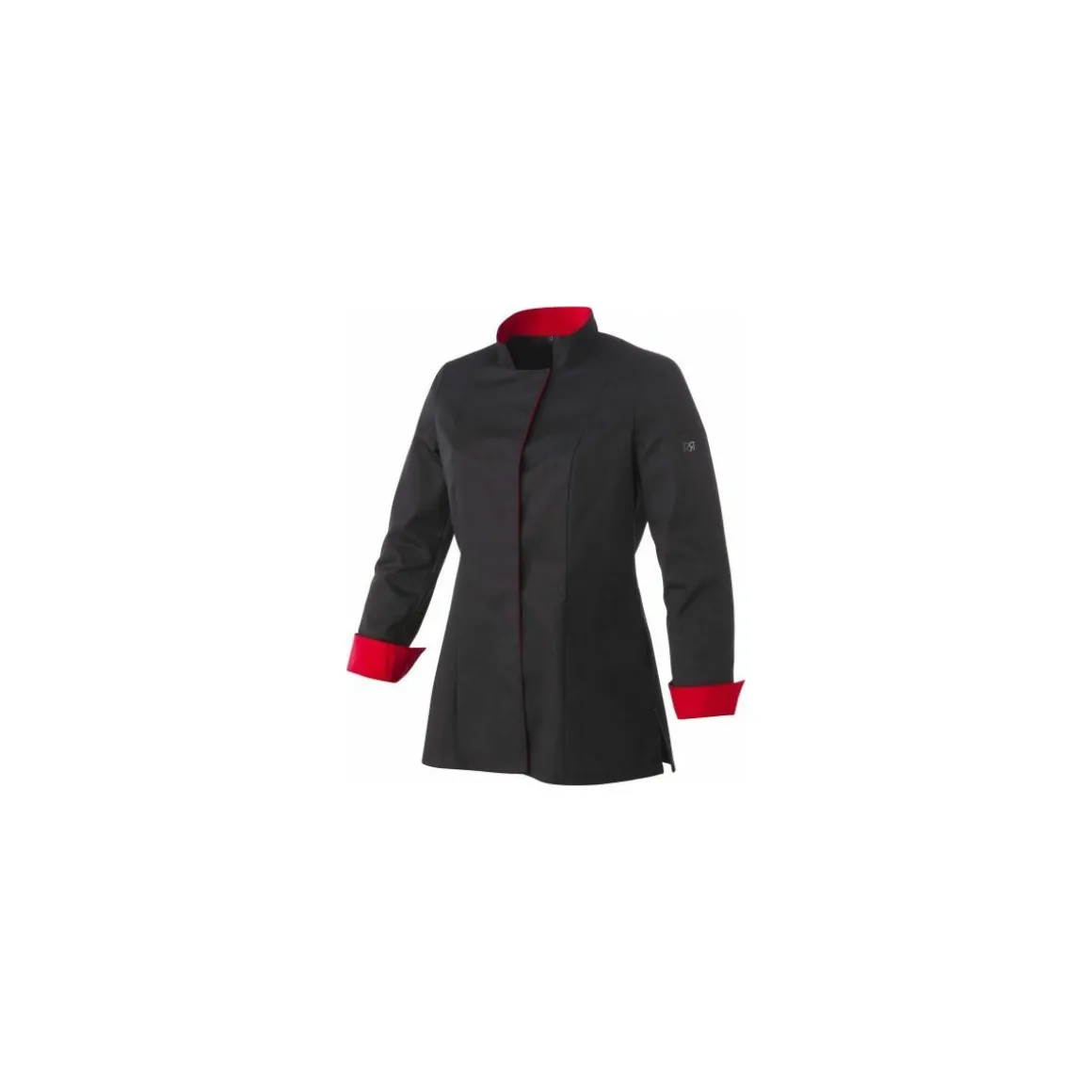 Veste polycoton Una femme manches longues noire et rouge T6