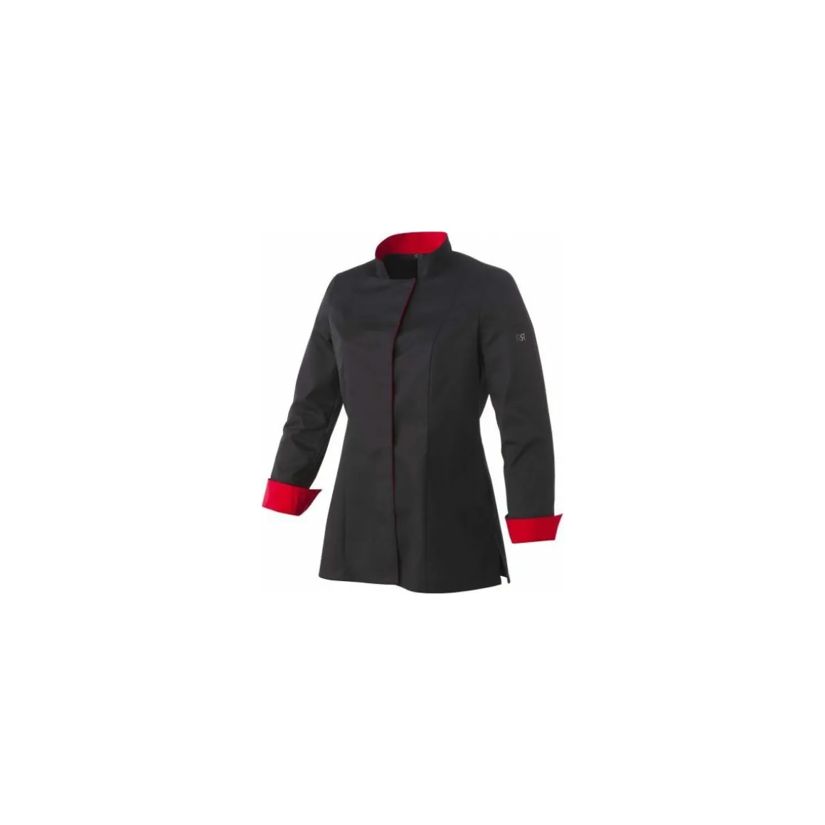 Veste polycoton Una femme manches longues noire et rouge T4